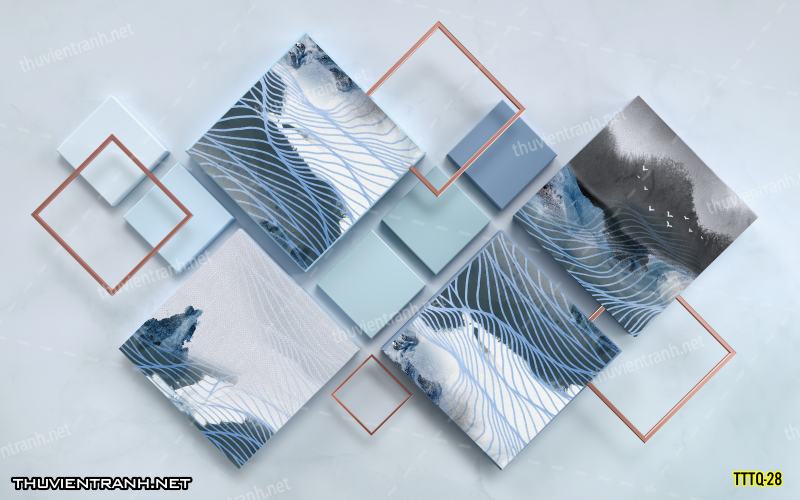 Tranh dán tường 3D trừu tượng- -TTTQ-28 - Kết quả tìm kiếm tranh tường